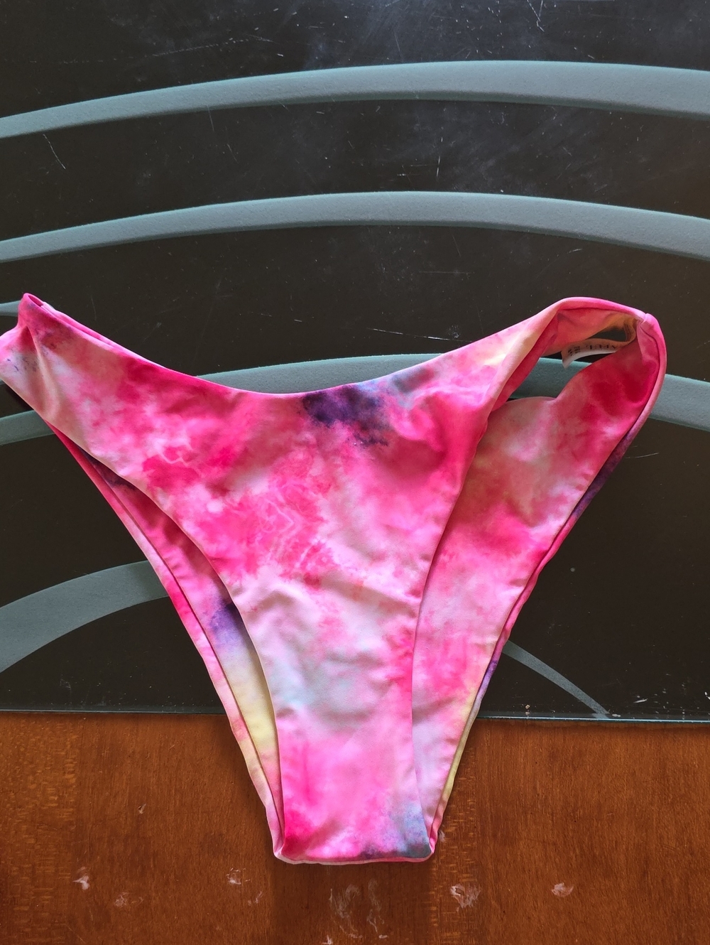 Zaful Pink Tie-Dye Bikini Bottom